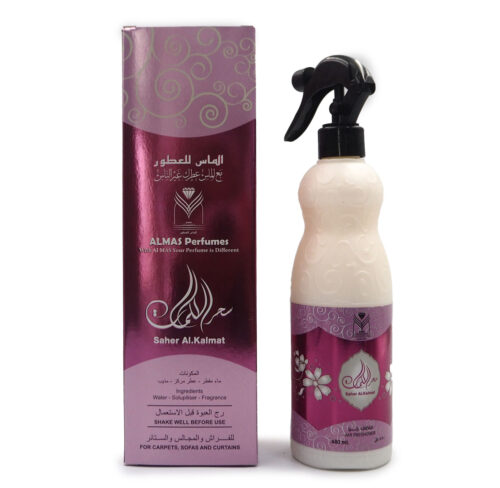 SAHER AL.KALMAT ROSE AIR FRESHENER 480ML BY ALMAS PERFUMES {FOR CARPETS, SOFAS AND CURTAINS}