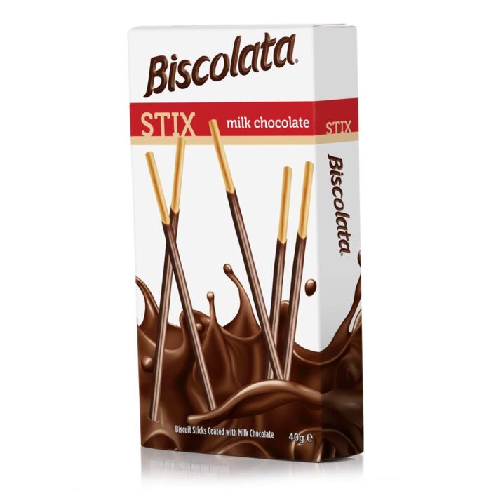 BISCOLATA STIX , BISCUIT STICKS COATED WITH MILK CHOCOLATE 40G {1BOX , 3BOXES , 6BOXES, 12BOXES} - Image 2