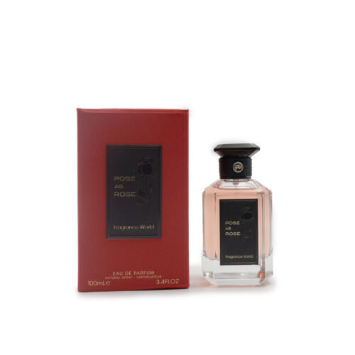 POSE AS ROSE EAU DE PARFUM 100ML BY FRAGRANCE WORLD, NATURAL SPRAY