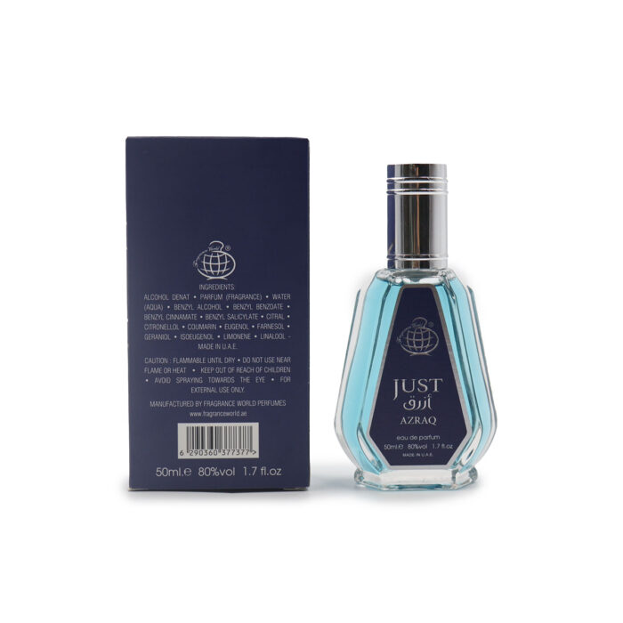 JUST  AZRAQ EAU DE PARFUM 50ML BY FRAGRANCE WORLD - Image 5