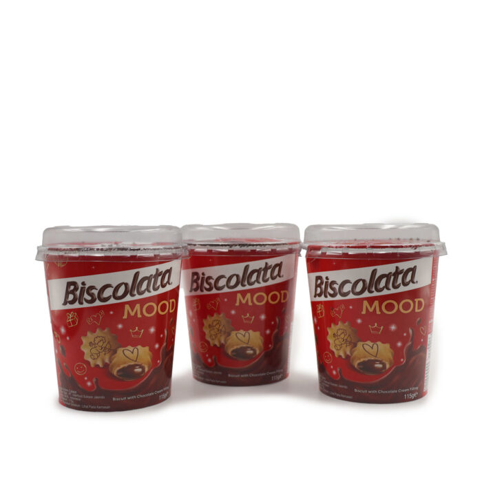 BISCOLATA MOOD , BISCUIT WITH CHOCOLATE CREAM FILLING 115G {1cup , 3cups, 6cups} - Image 4