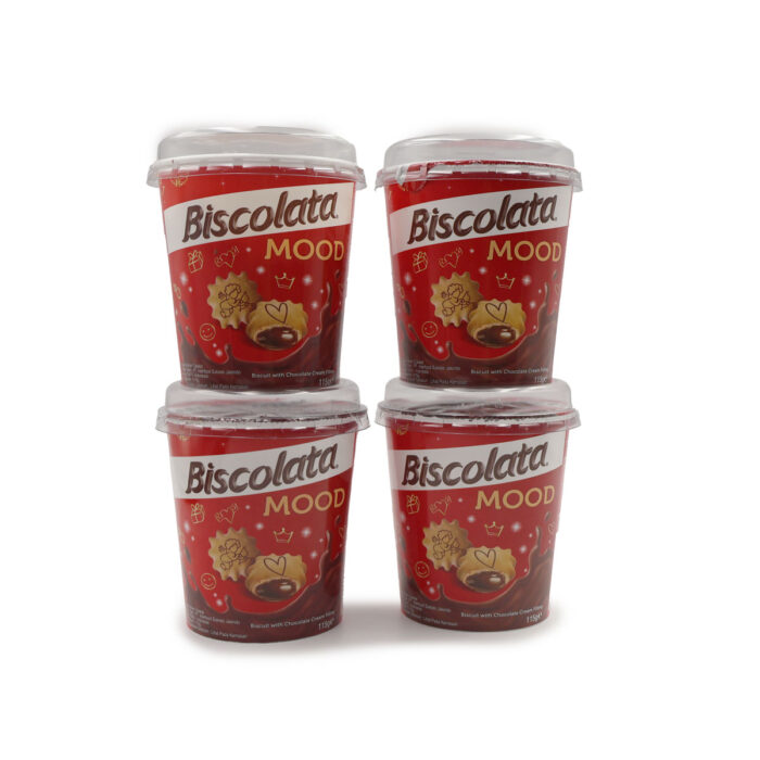 BISCOLATA MOOD , BISCUIT WITH CHOCOLATE CREAM FILLING 115G {1cup , 3cups, 6cups} - Image 9