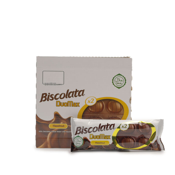 BISCOLATA DuoMax x2 HAZELNUT , Milk Chocolate Coated Wafer with Hazelnut Carem 44g {1PC ,3PCS, 6PCS, 12PCS  } - Image 6
