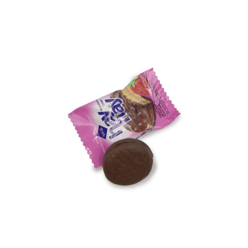 HAY HAY STRAWBERRY CREAM, COCOA COATED STRAWBERRY BISCUIT WITH STRAWBERRY FLAVORED CREAM 10g{12PCS, 24PCS, 48PCS }