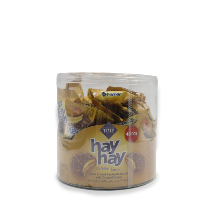 HAY HAY CARAMEL CREAM, COCOA COATED SANDWISH BISCUIT WITH CARAMEL CREAM {12PCS, 24PCS, 48PCS } - Image 4