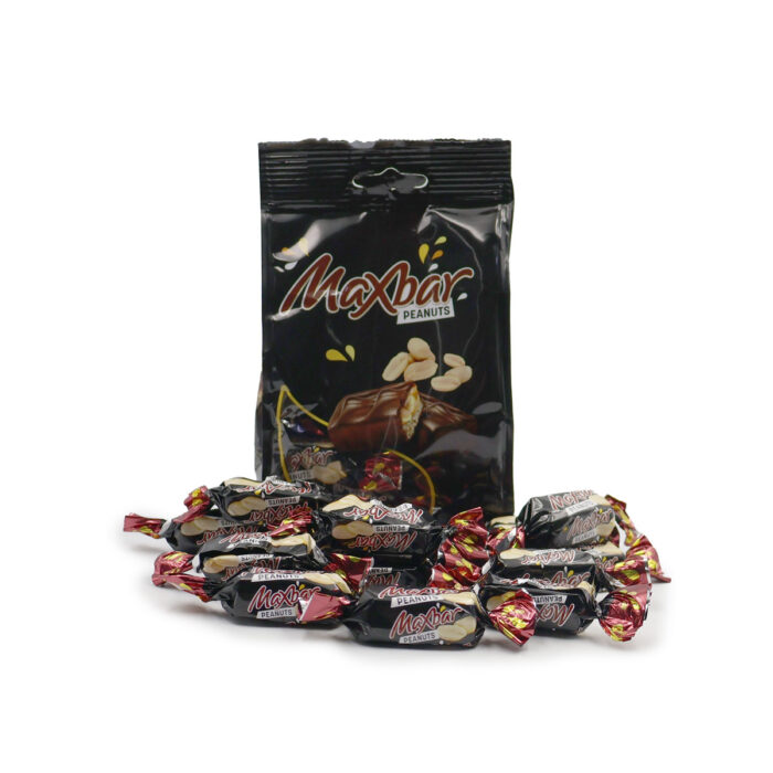 MAXBAR PEANUTS, MILK CHOCOLATE COATED BAR WITH CARAMEL NOUGAT AND PEANUT 142G {1Pack ,2pack}