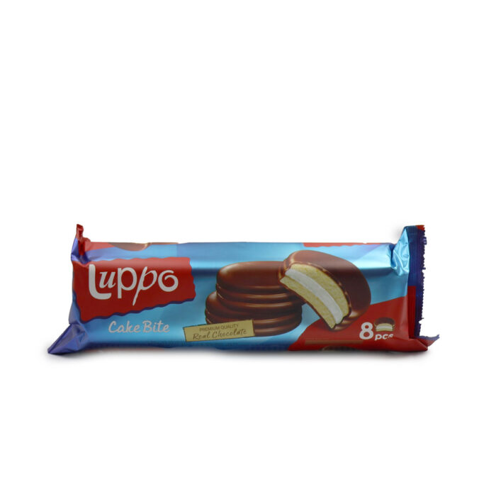 LUPPO CAKE BITE PREMIUM QUALITY REAL CHOCOLATE 8PCS 184G - Image 2
