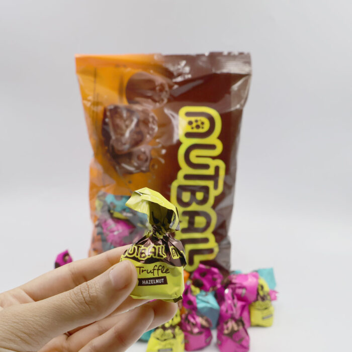 NUTBALL TRUFFLE, COCOA COATED WITH CRISPY RICE AND HUZELNUT CREAM {500G, 250g} - Image 5