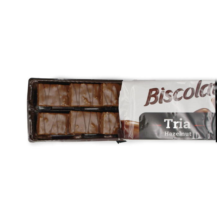 BISCOLATA TRIA HAZELNUT, MILK CHOCOLATE WAFERS WITH HAZELNUT CREAM 100G {1PC, 3PCS, 6PCS} - Image 5