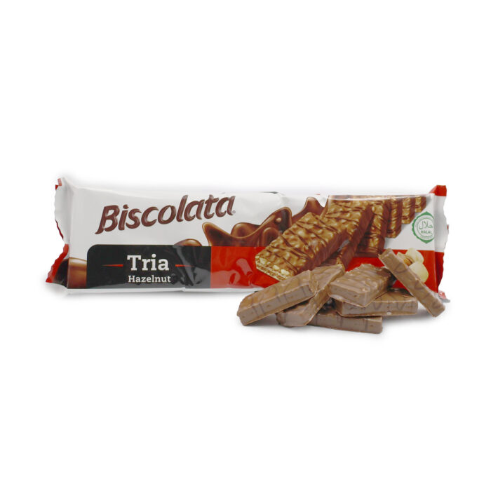 BISCOLATA TRIA HAZELNUT, MILK CHOCOLATE WAFERS WITH HAZELNUT CREAM 100G {1PC, 3PCS, 6PCS} - Image 9
