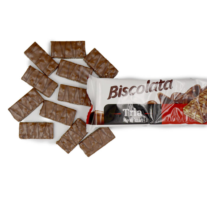 BISCOLATA TRIA HAZELNUT, MILK CHOCOLATE WAFERS WITH HAZELNUT CREAM 100G {1PC, 3PCS, 6PCS} - Image 10