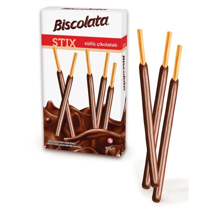 BISCOLATA STIX , BISCUIT STICKS COATED WITH MILK CHOCOLATE 40G {1BOX , 3BOXES , 6BOXES, 12BOXES} - Image 4