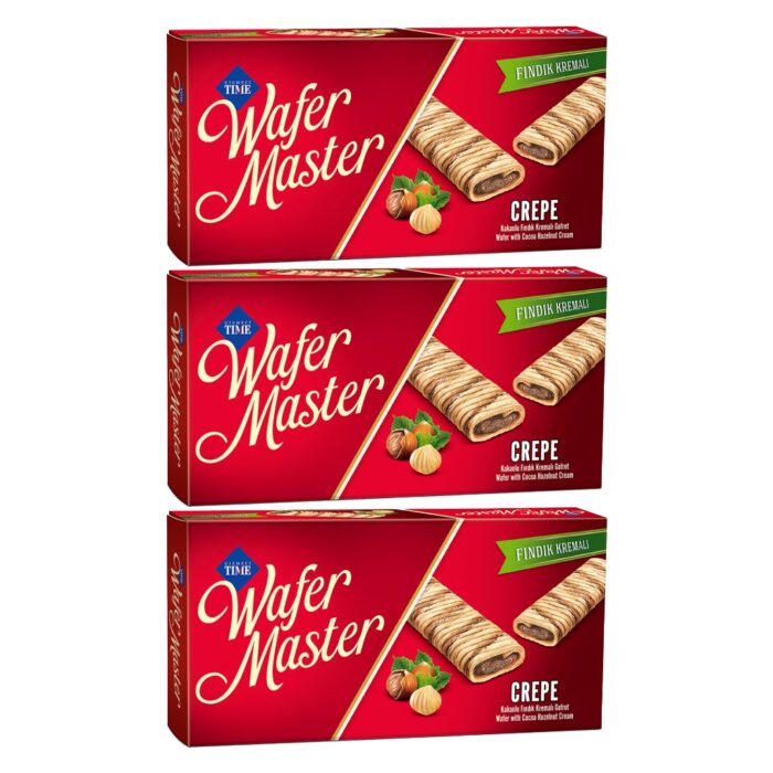 WAFER MASTER  CREPE , WAFERS FILLED WITH COCA AND HAZELNUT CREAM 65G {1PC , 3PCS , 6PCS} - Image 8