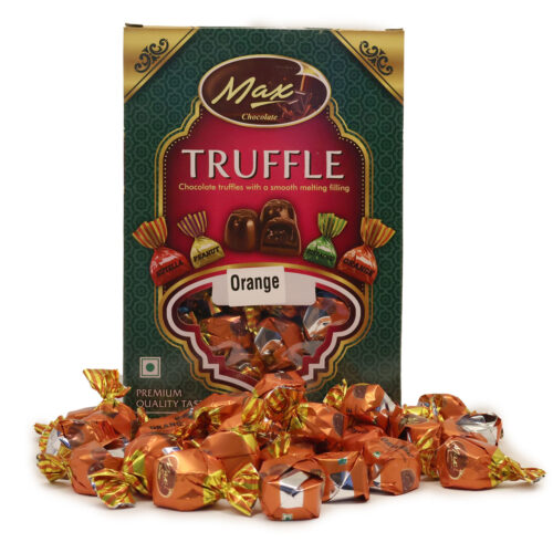 MAX TRUFFLE CHOCOLATE WITH A SMOOTH MELTING ORANGE  FILLING {250G, 500G, 1KG}