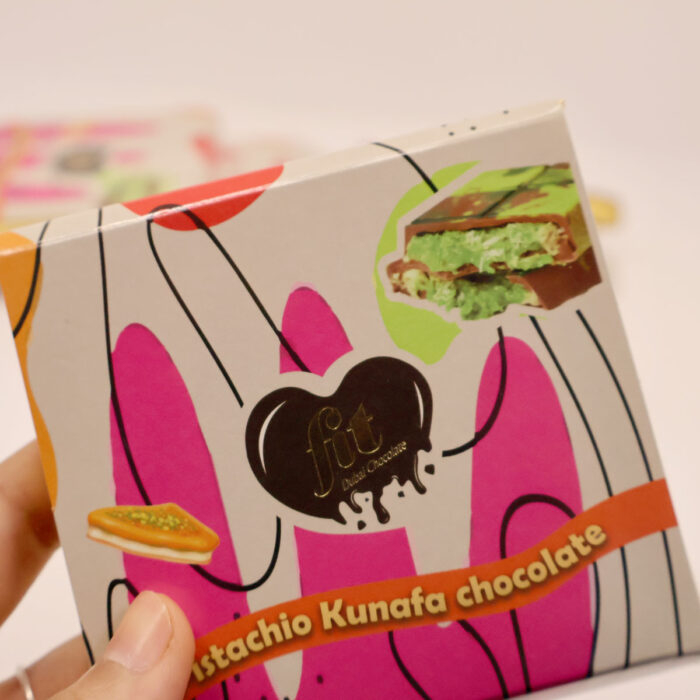 FIT DUBAI CHOCOLATE { 80G } PISTACHIO KUNAFA CHOCOLATE ,MADE IN U.A.E BY MAX CHOCOLATE - Image 3