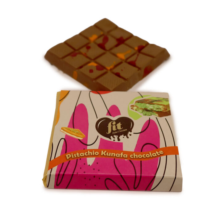 FIT DUBAI CHOCOLATE { 80G } PISTACHIO KUNAFA CHOCOLATE ,MADE IN U.A.E BY MAX CHOCOLATE - Image 7