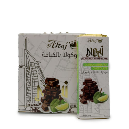 DUBAI KUNAFAH CHOCOLATE 60G {PISTACHIO KUNAFAH, ALMOND KUNAFAH WHITE CHOCOLATE, LOTUS KUNAFAH WHITE CHOCOLATE, DURIAN KUNAFAH} BY ALTAJ