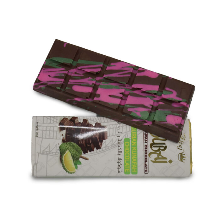DUBAI KUNAFAH CHOCOLATE 60G {PISTACHIO KUNAFAH, ALMOND KUNAFAH WHITE CHOCOLATE, LOTUS KUNAFAH WHITE CHOCOLATE, DURIAN KUNAFAH} BY ALTAJ - Image 7
