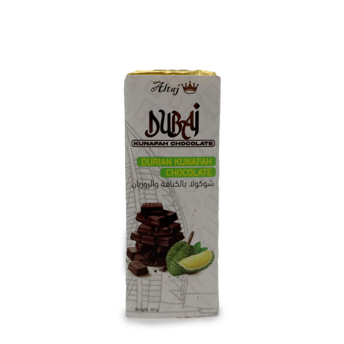 DUBAI KUNAFAH CHOCOLATE 60G {PISTACHIO KUNAFAH, ALMOND KUNAFAH WHITE CHOCOLATE, LOTUS KUNAFAH WHITE CHOCOLATE, DURIAN KUNAFAH} BY ALTAJ - Image 10
