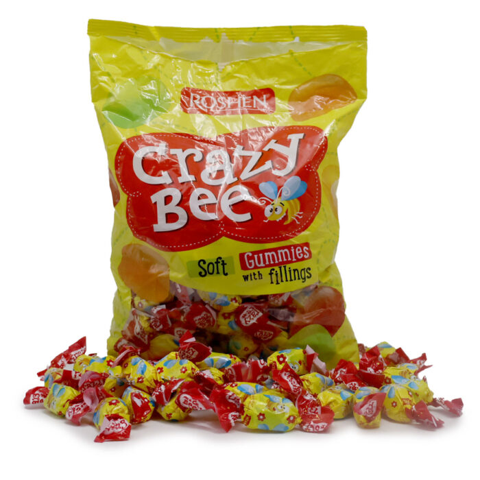 Roshen Crazy Bee SOFT GUMMMIES WITH FRUITY FILLINGS ,JELLY CANDIES { 250G , 500G , 1000G } - Image 3