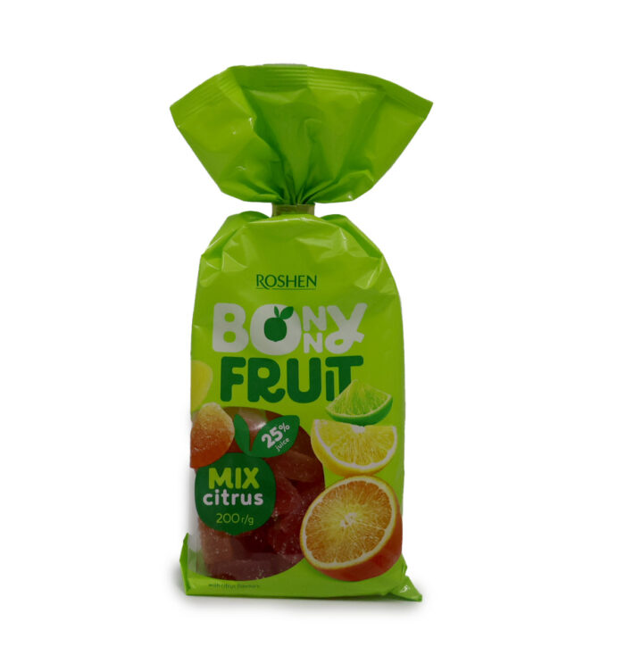 BONNY FRUIT ROSHEN MIX SUMMER/MIX CITRUS/MIX BERRY JELLY CANDY 200G , 25% FRUIT JUICE - Image 13