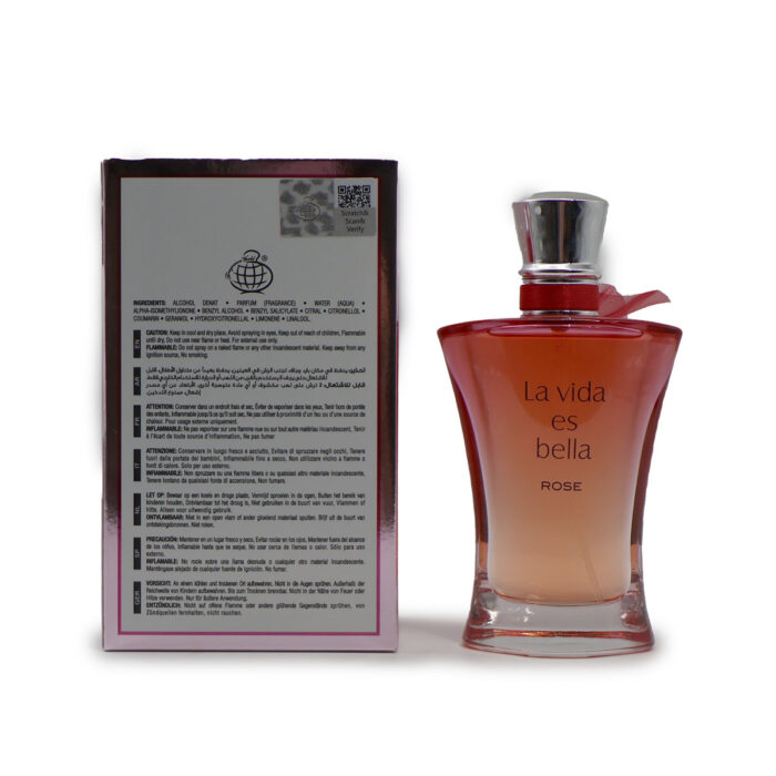 La vida es bella ROSE Eau De Parfum 100ML By Fragrance World - Image 5