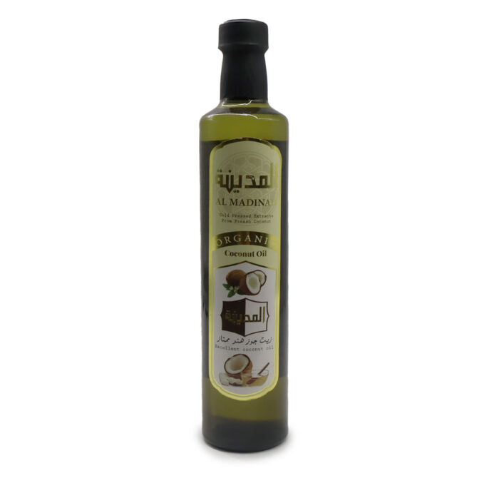 AL MADINAH ORGANIC COCONUT OIL , Cold Pressed Extracts From Fresh Cocount { 250ML, 500ML } - Image 2