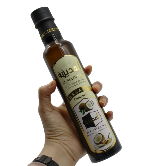 AL MADINAH ORGANIC COCONUT OIL , Cold Pressed Extracts From Fresh Cocount { 250ML, 500ML } - Image 7