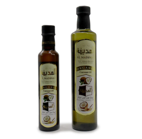AL MADINAH ORGANIC COCONUT OIL , Cold Pressed Extracts From Fresh Cocount { 250ML, 500ML }