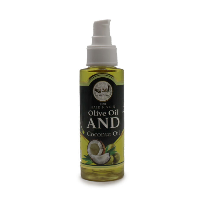 AL MADINAH OLIVE OIL & COCONUT OIL Extra Virgin Spray For Hair & Skin 100ML - Image 2