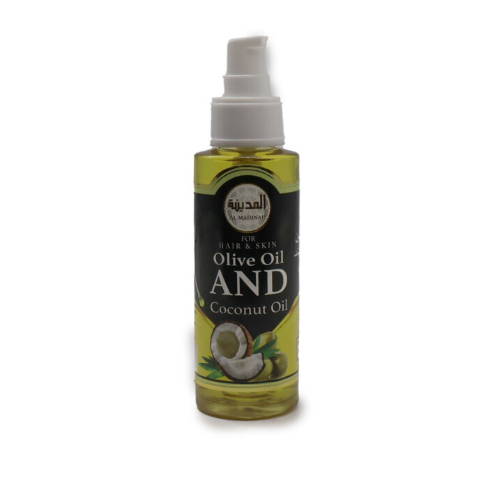 AL MADINAH OLIVE OIL & COCONUT OIL Extra Virgin Spray For Hair & Skin 100ML - Image 4