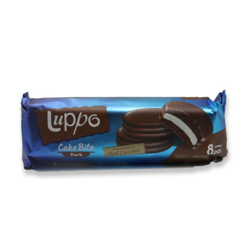 LUPPO CAKE BITE DARKE PREMIUM QUALITY REAL CHOCOLATE 8PCS 184G