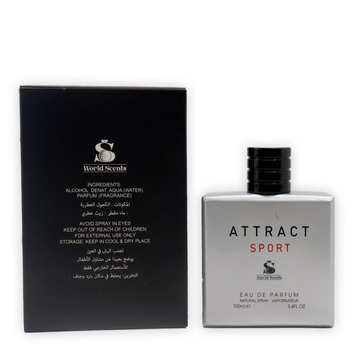 World Scents Attract SPORT Minyak Wangi - 100ML Eau De Parfum - Image 5
